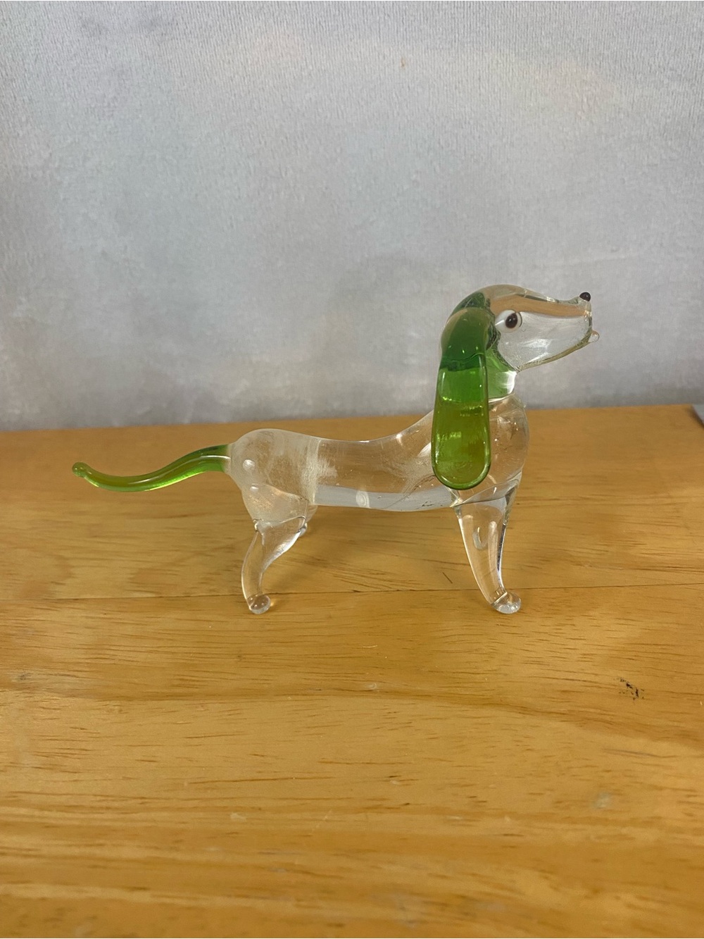 Vintage Handblown Glass Dachshund Weiner Miniature Dog Figurine